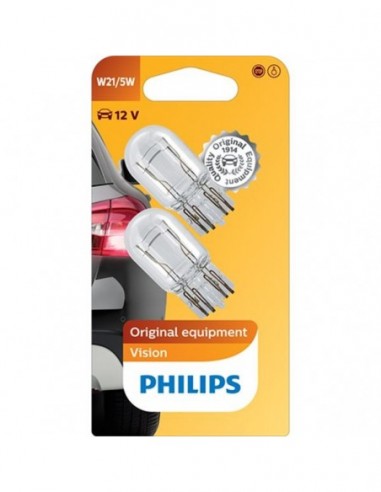 BOMBILLA W21/5W PHILIPS PREMIUM 12V 2 UDS