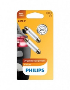 BOMBILLA T10 PHILIPS PREMIUM 5x43 12V 2 UDS