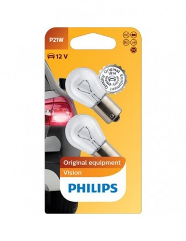 BOMBILLA P21W PHILIPS PREMIUM 12V 2 UDS