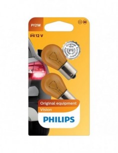 BOMBILLA PY21W PHILIPS PREMIUM 12V AMBAR 2 UDS