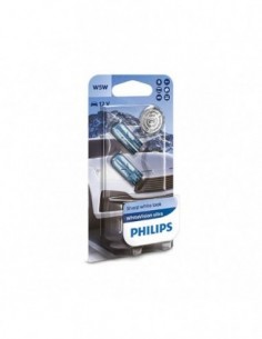 BOMBILLA W5W PHILIPS WHITEVISION ULTRA 12V 5W 2UDS